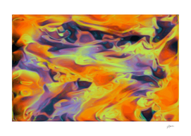 Blazin - orange gold purple abstract swirls