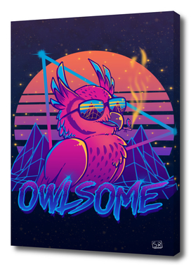 Owlsome - Owl Awesome Bird Retrowave 80s