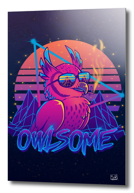 Owlsome - Owl Awesome Bird Retrowave 80s
