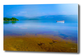 Tranquil Lake Painting of Loch Lomond
