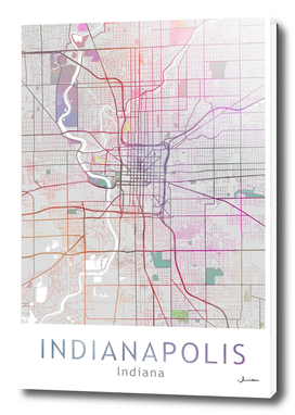 Indianapolis Map in Color