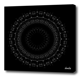 Mandala Round Ornament on black
