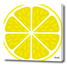Fresh juicy lime- Lemon cut sliced section
