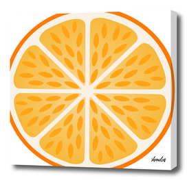 Orange slice with peel
