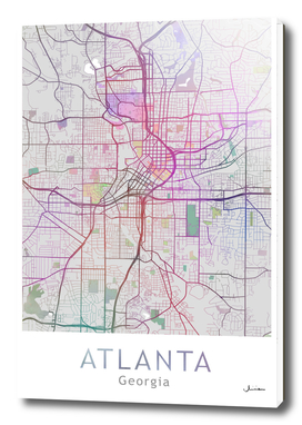 Atlanta Map in Color