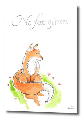 No fox given watercolor