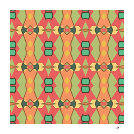 pattern orange green african