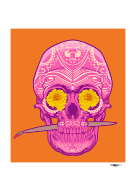 Sugar skull Orange