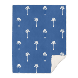 Palm silhouettes On Blue Motif