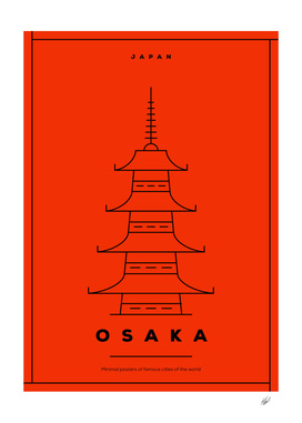 Minimal Osaka City Poster