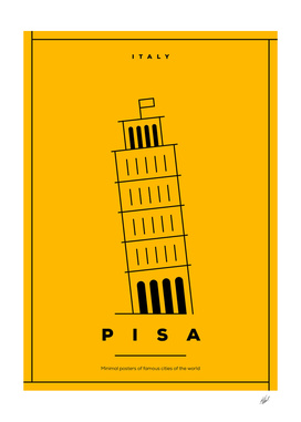 Minimal Pisa Tower Poster