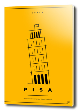 Minimal Pisa Tower Poster