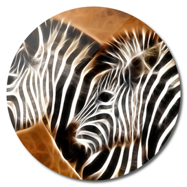 abstract fractal pattern zebra