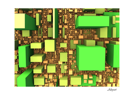 blocks cubes green