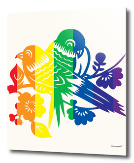Rainbow Lovebirds Large