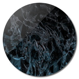 Cracked Black Ice - light blue grey black gradient swirls