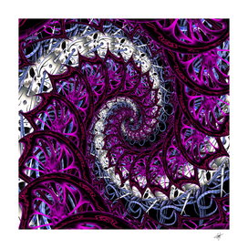 fractal background swirl art skull
