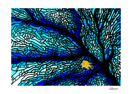 sea coral stained glass