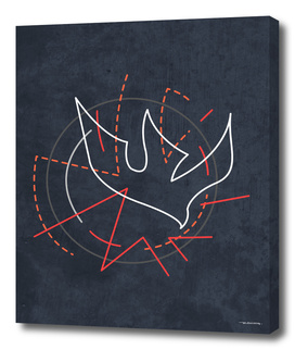 Digital minimalist illustration of the Holy Spirit