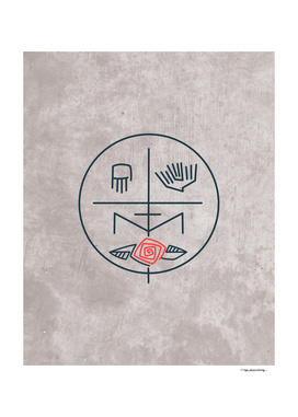 Religious symbols illustration