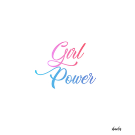 Girl Power motivational quote in pink letters
