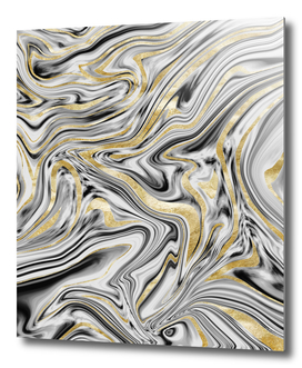 Gray Black White Gold Marble #1 #decor #art