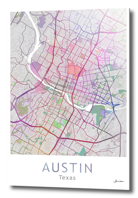 Austin Map in Color
