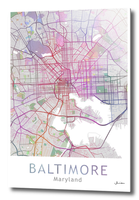 Baltimore Map in Color