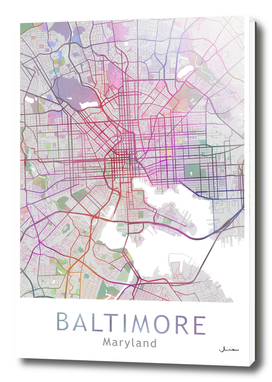 Baltimore Map in Color