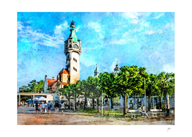 Sopot city watercolor art #sopot #watercolor