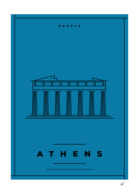 Minimal Athens City Poster