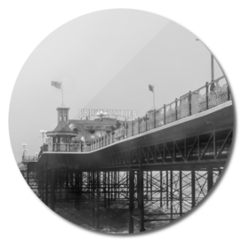 Under Brighton Pier Black and White
