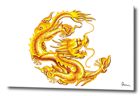 chinese dragon golden