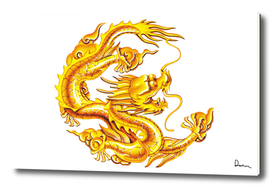 chinese dragon golden
