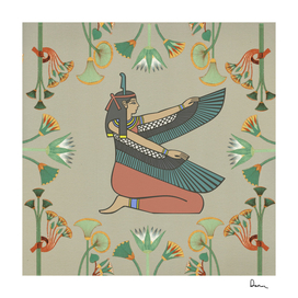 egyptian woman wings design