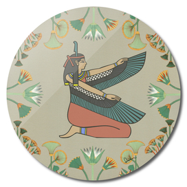 egyptian woman wings design