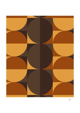 brown circular square