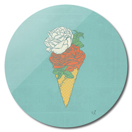 Rose ice cream