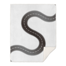 Curved road vector