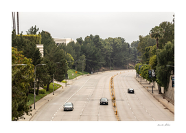 Los Angeles Freeway with few cars