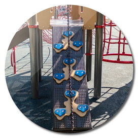 Children playground slides in an outdoor park