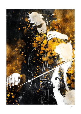 Violin music art gold and black #violin #music
