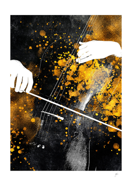 Violin music art gold and black #violin #music