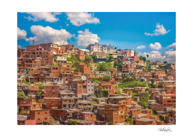 Favelas at Hill, Medellin, Colombia