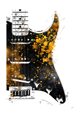 Guitar music art gold and black #guitar #music