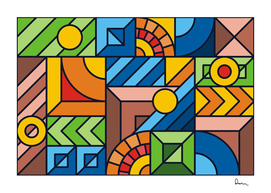colorful geometric mosaic background