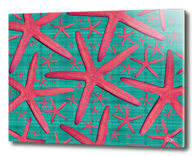 Starfish in Turquoise and Pink