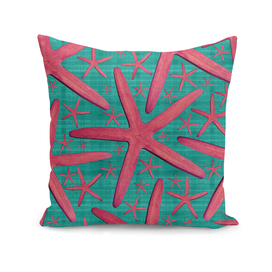 Starfish in Turquoise and Pink