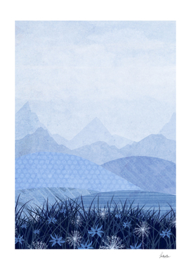 blue landscape
