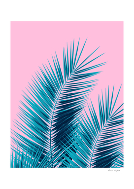 Pink Blue Palm Leaves Dream - Cali Summer Vibes #1 #tropical